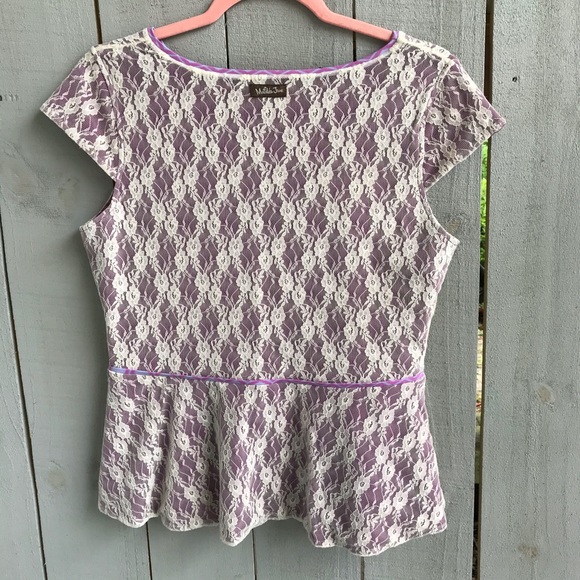 Matilda Jane Purple and Lace Top - Picture 4 of 5